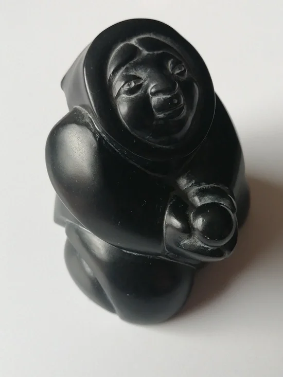 🇨🇦 Vintage Boma Inuit Eskimo Woman Figure Carving - Home Art Collectible - Picture 6 of 11